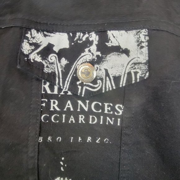 Cactus Women's Black Jean Button-up Jacket Italy Themed - Picture 4 of 7